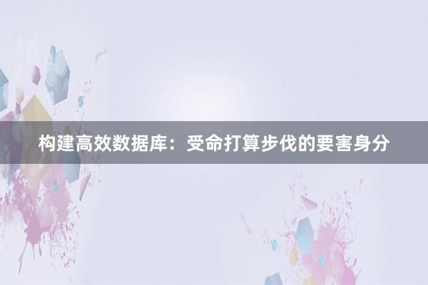 构建高效数据库：受命打算步伐的要害身分